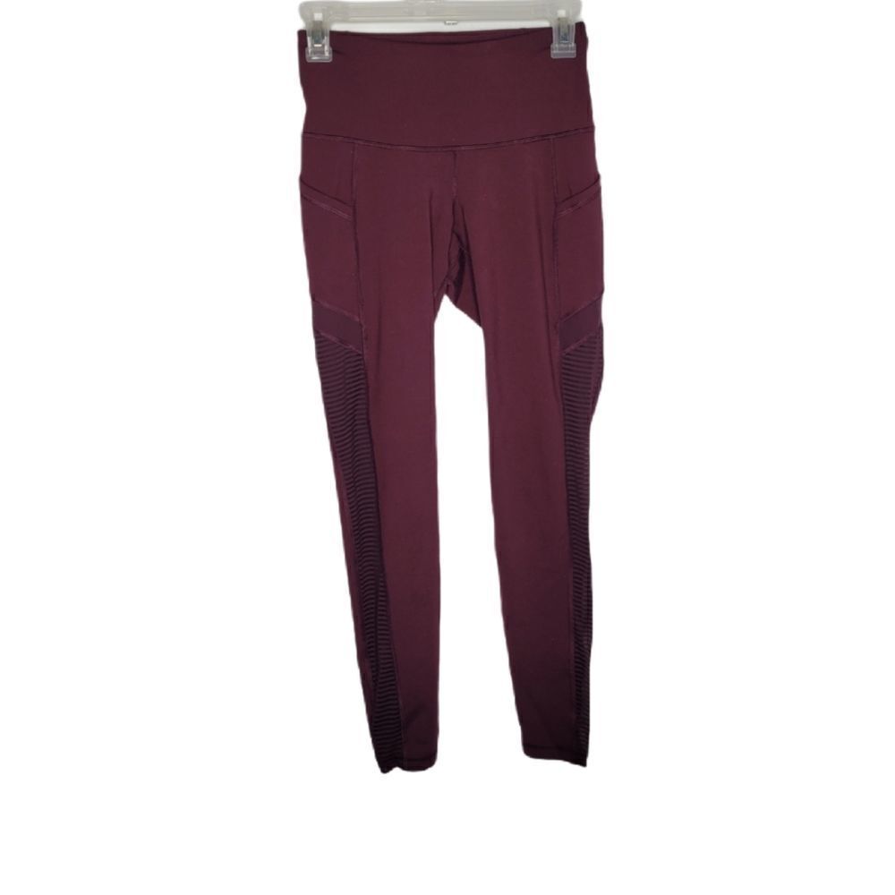 OLD NAVY burgundy go dry active‎ high rise pocket yoga pant SP